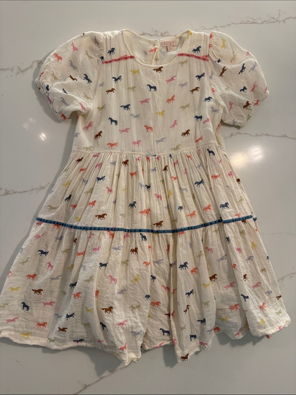 Girls Pink Chicken Eliza Dress